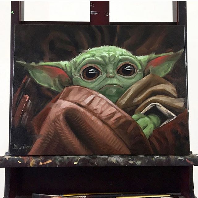 Baby Yoda schilderij AliExpress