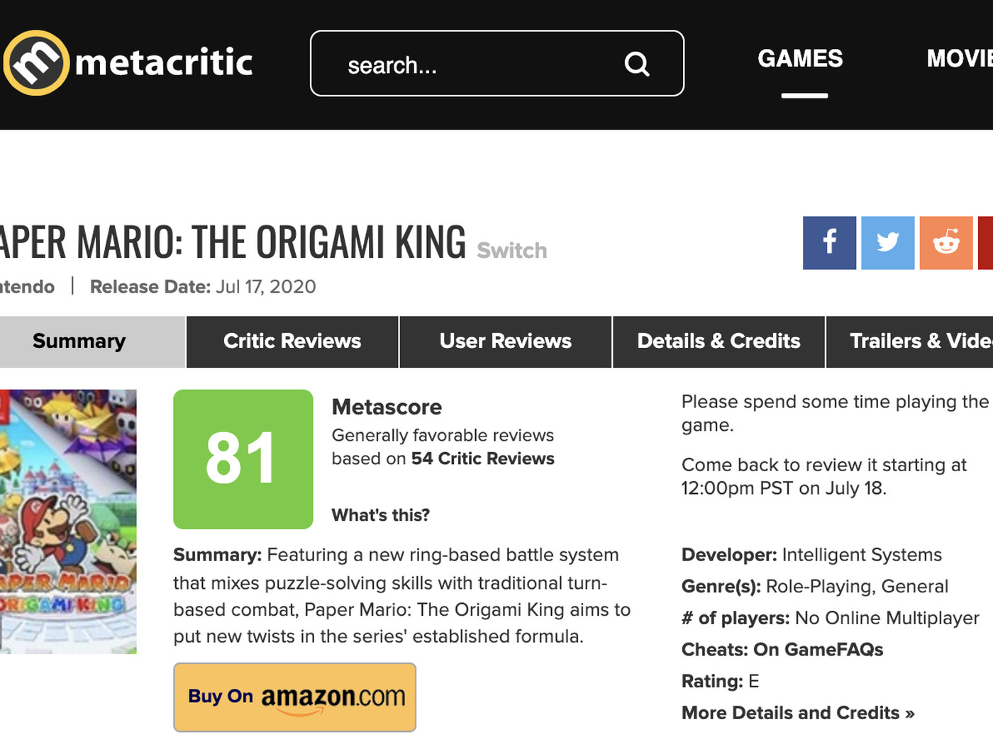 Metacritic voorkomt dat gebruikers snel games kunnen 'reviewbomben'