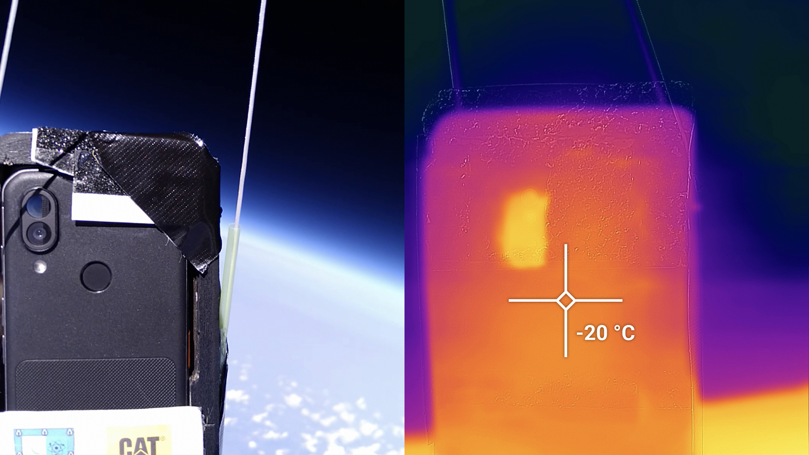 CAT Smartphone in de ruimte