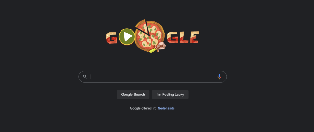 Google Doodle Pizza