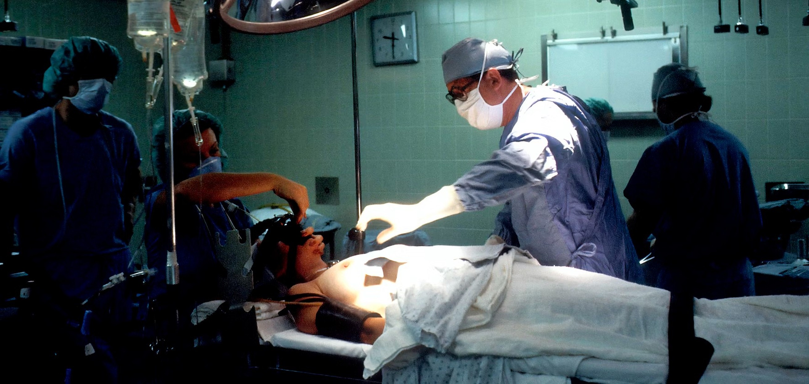 Scheet tijdens de operatie