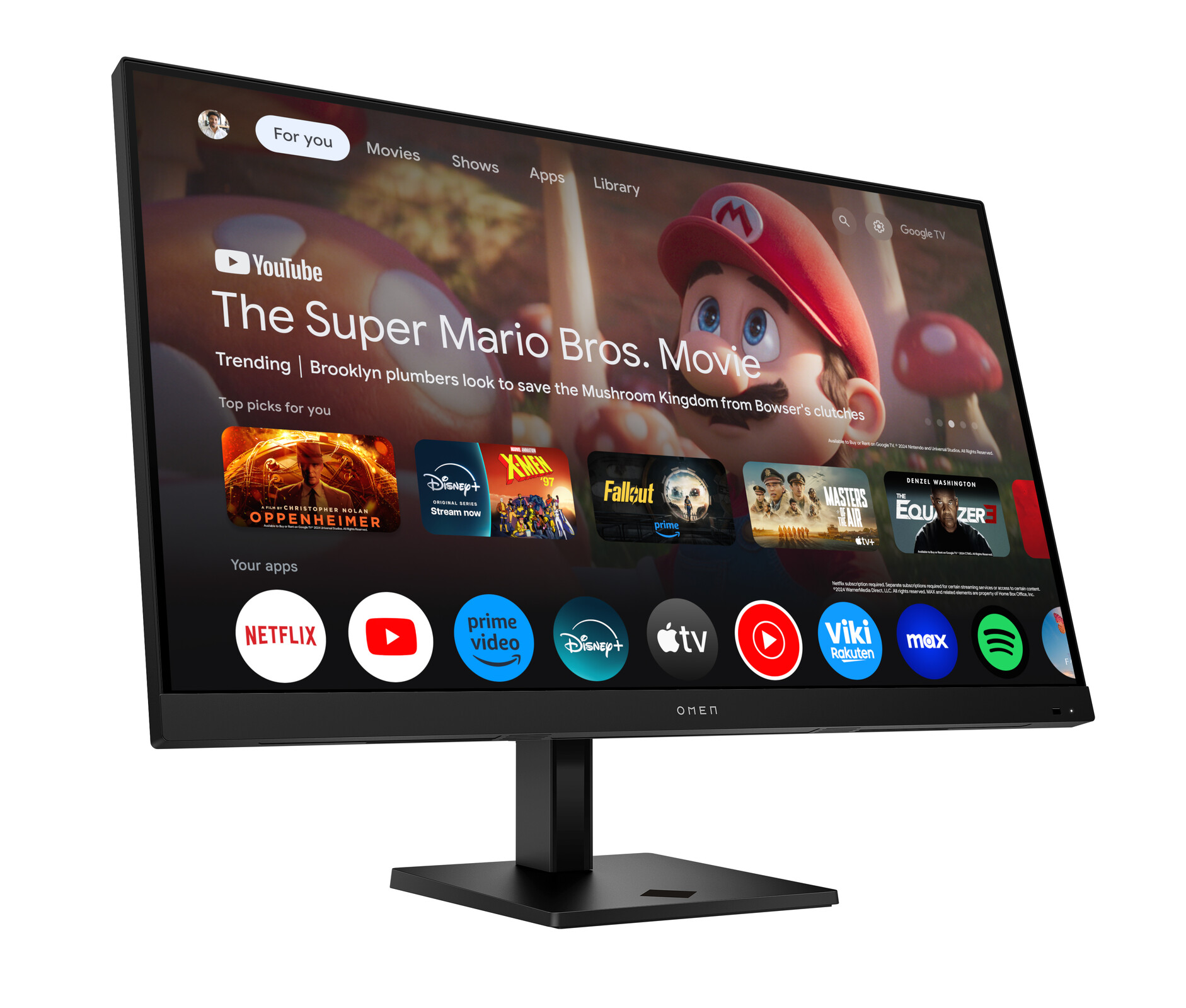 HP heeft een nieuwe gamingmonitor gepresenteerd waar Google TV ingebouwd zit. Dat is handig, want je kunt daardoor gemakkelijk films en series kijken op het beeldscherm.