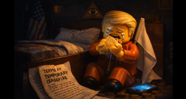 Sinds het conflict in Iran, gebruikt Trump nogal bizarre uitspraken om Iran bang te maken. De reactie van Iran? Lego meme-video's online posten.