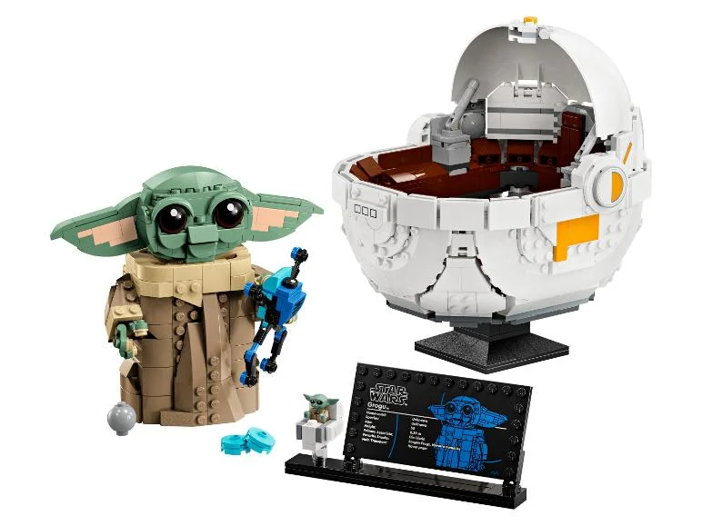 LEGO Grogu met zweefkinderwagen